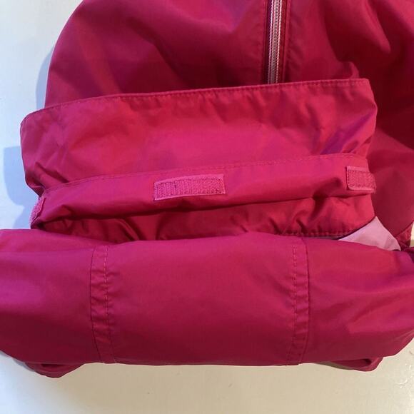 Columbia Jacket Windbreaker Full Zip Stowaway Hood Lightweight Pink Size Small - Picture 5 of 14